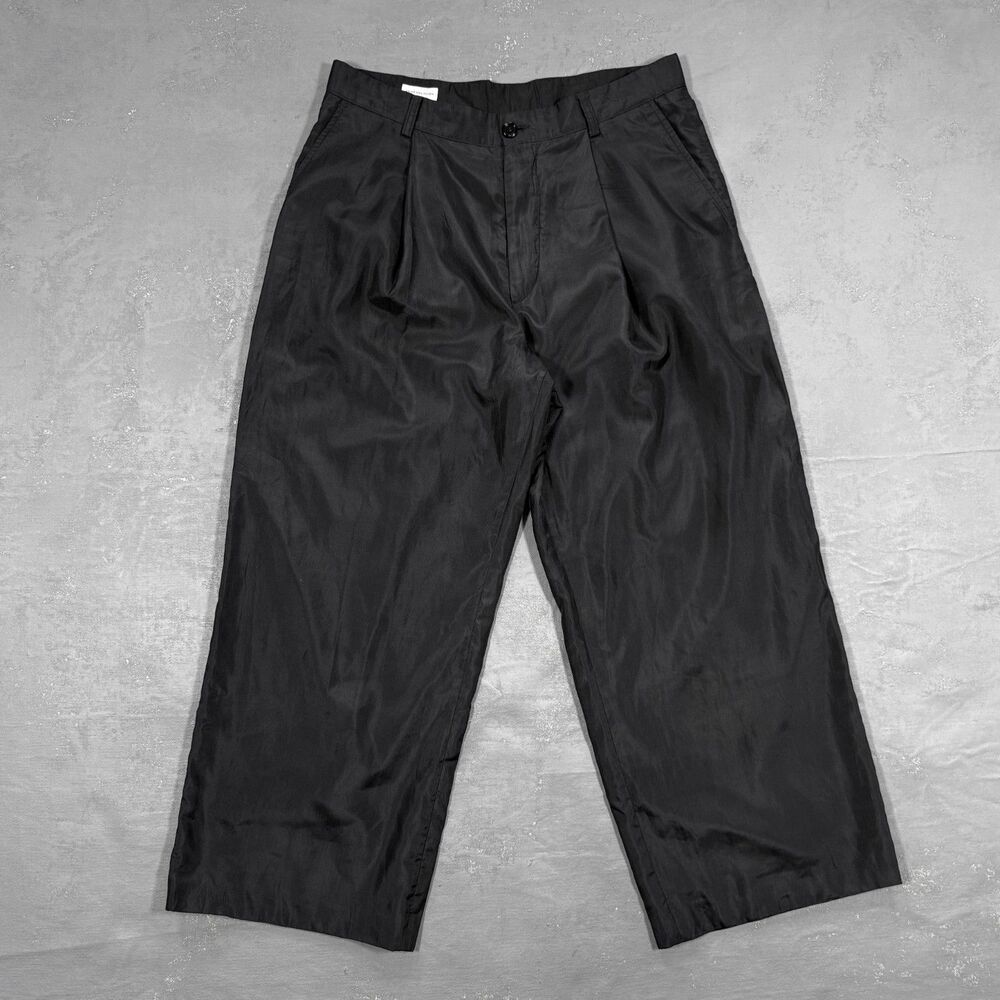 Dries Van Noten Silk and Cotton Blend Wide Leg Pants Men's EU 50, US 34